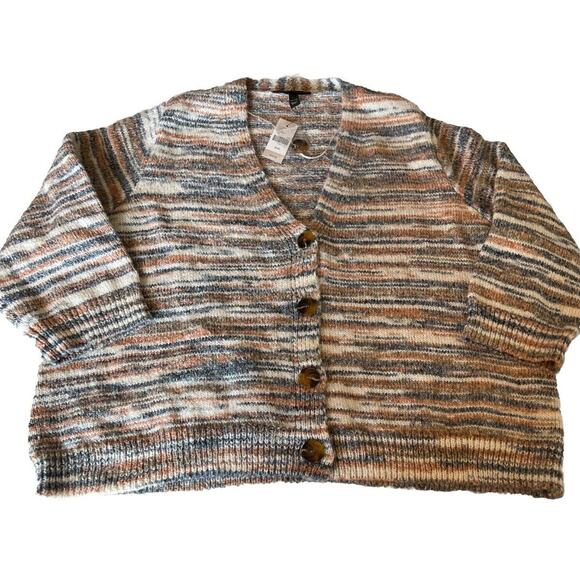 Lane Bryant Woman's Multi Color Strip Button Up Cardigan Sweater Sz 18 20 NWT - Picture 9 of 9